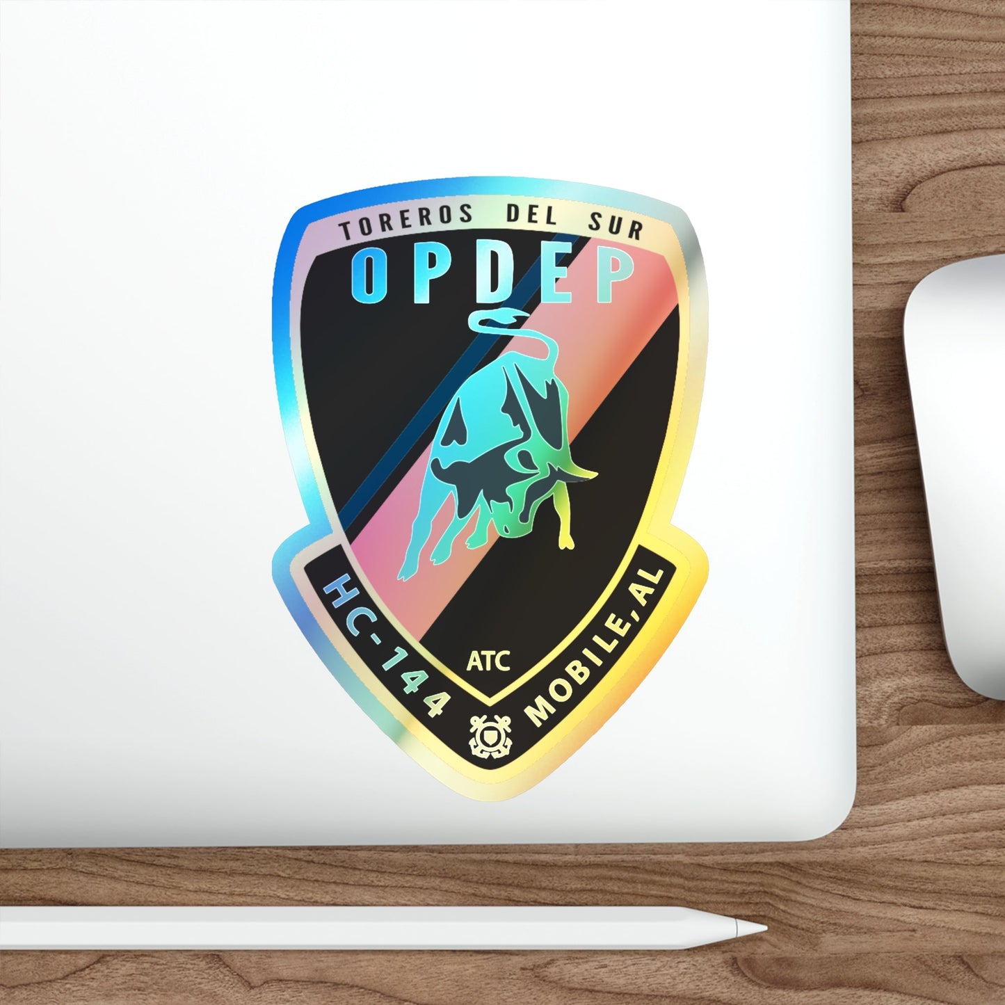 OPDEP HC 144 (U.S. Coast Guard) Holographic STICKER Die-Cut Vinyl Decal-The Sticker Space