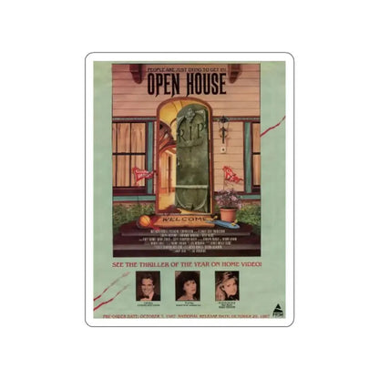 OPEN HOUSE 1987 Movie Poster STICKER Vinyl Die-Cut Decal 2 Inch - The Sticker Space