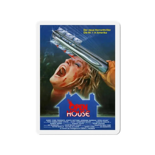 OPEN HOUSE (GERMAN) 1987 Movie Poster - Refrigerator Magnet 2 Inch Die-Cut - The Sticker Space