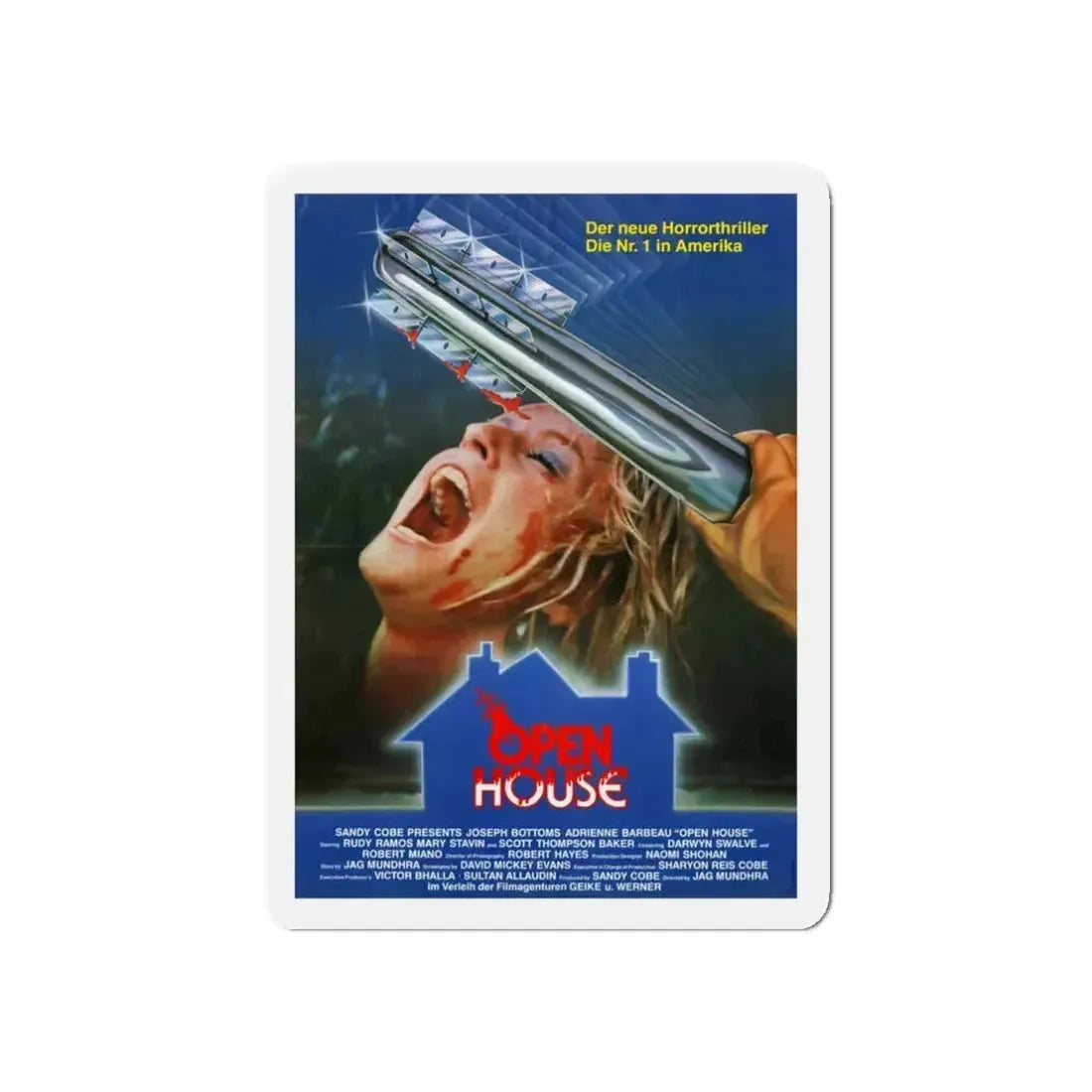 OPEN HOUSE (GERMAN) 1987 Movie Poster - Refrigerator Magnet 3 Inch Die-Cut - The Sticker Space
