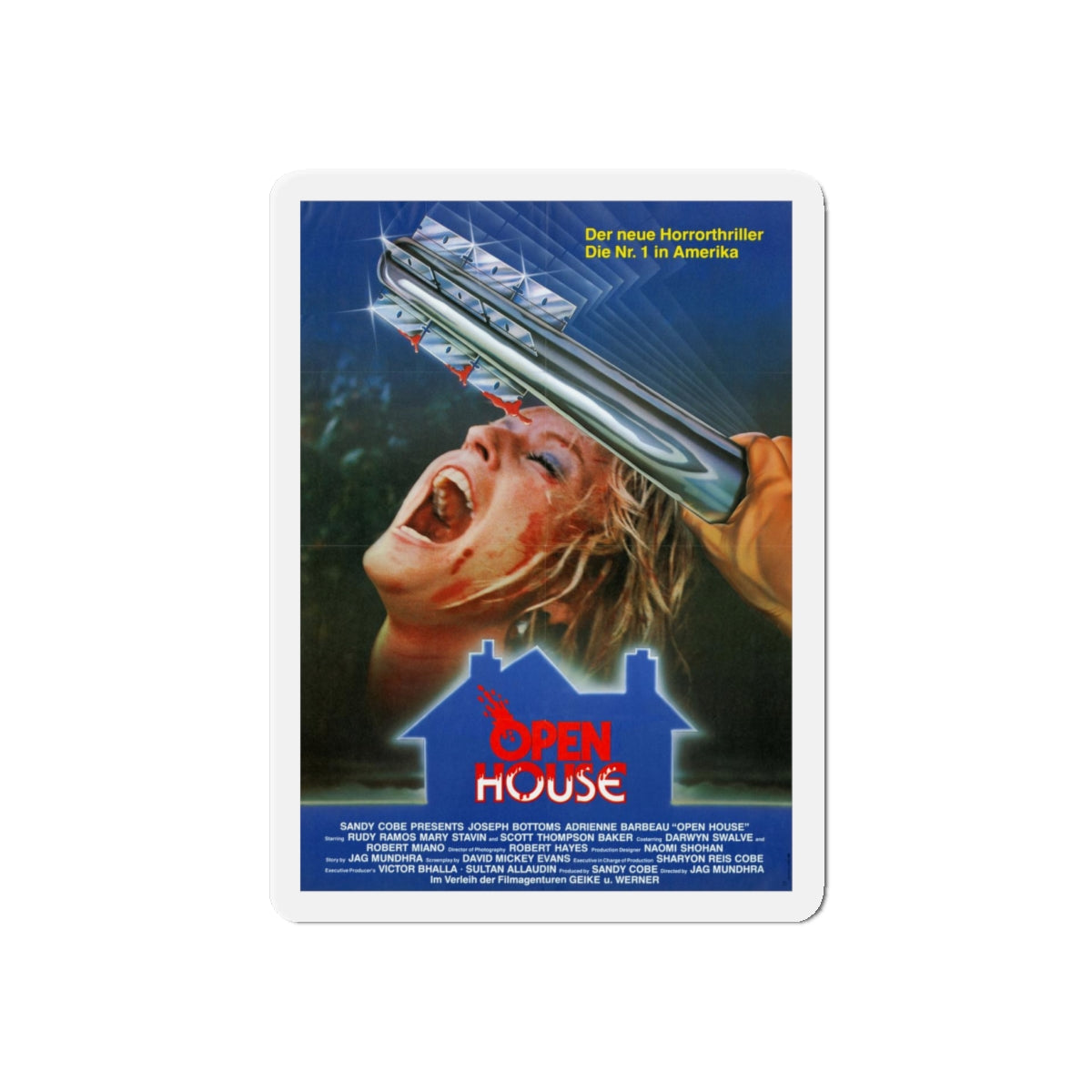 OPEN HOUSE (GERMAN) 1987 Movie Poster - Refrigerator Magnet-4" x 4"-The Sticker Space