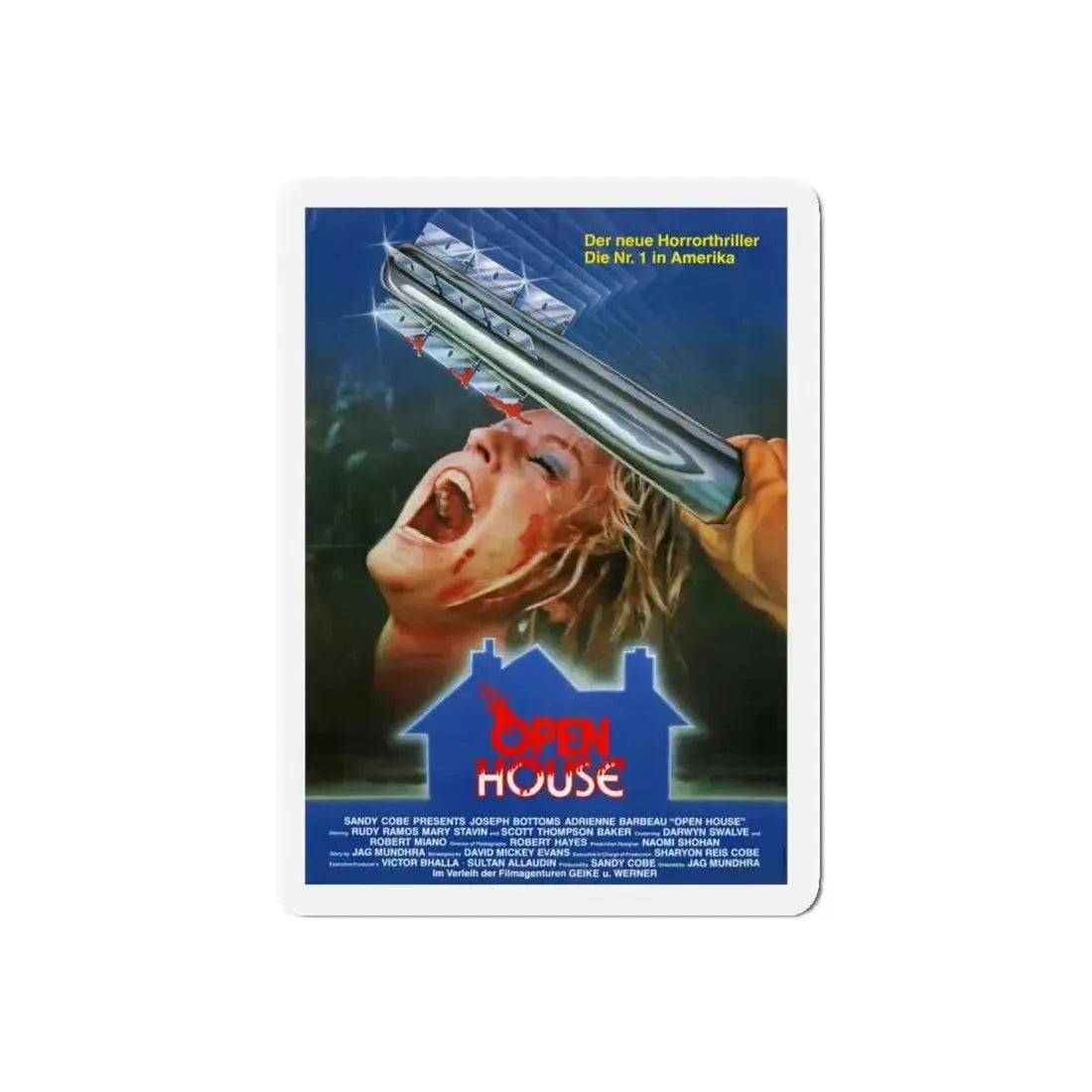 OPEN HOUSE (GERMAN) 1987 Movie Poster - Refrigerator Magnet 5 Inch Die-Cut - The Sticker Space