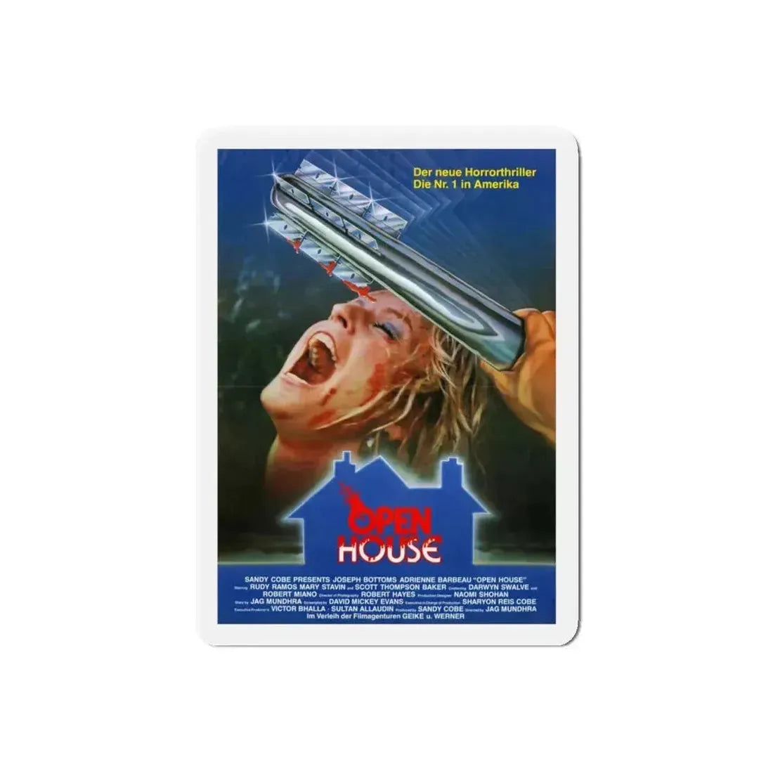 OPEN HOUSE (GERMAN) 1987 Movie Poster - Refrigerator Magnet 6 Inch Die-Cut - The Sticker Space