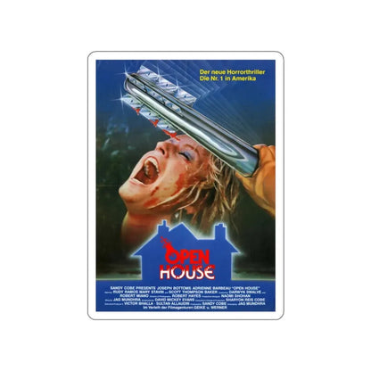 OPEN HOUSE (GERMAN) 1987 Movie Poster STICKER Vinyl Die-Cut Decal - The Sticker Space