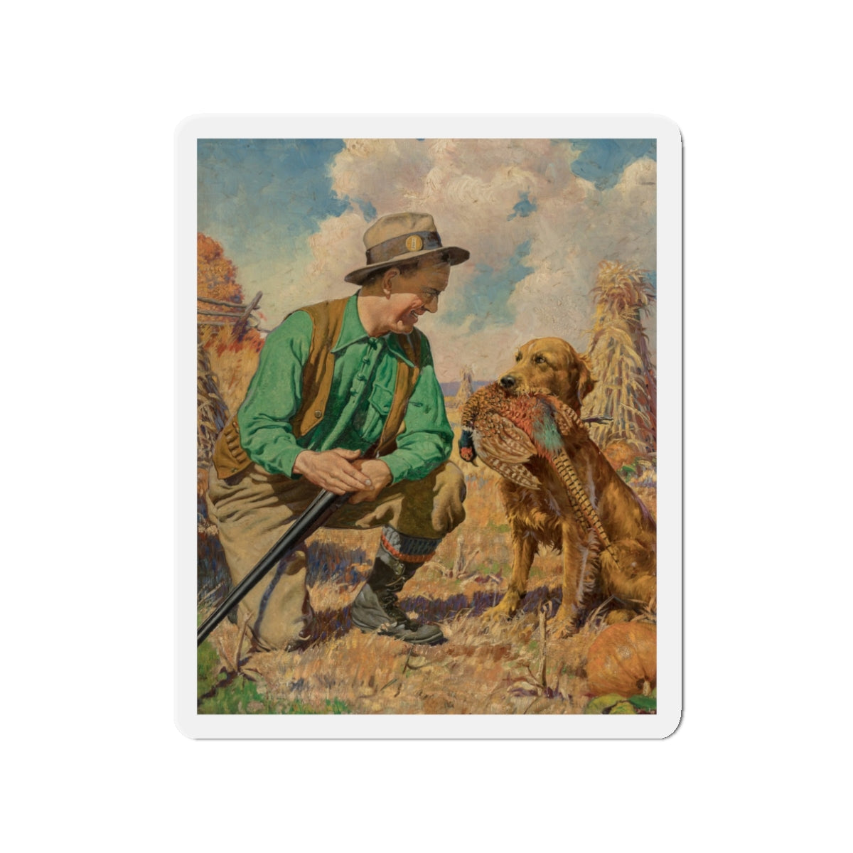 Open Season (Magazine Illustration) Refrigerator Magnet-3" x 3"-The Sticker Space