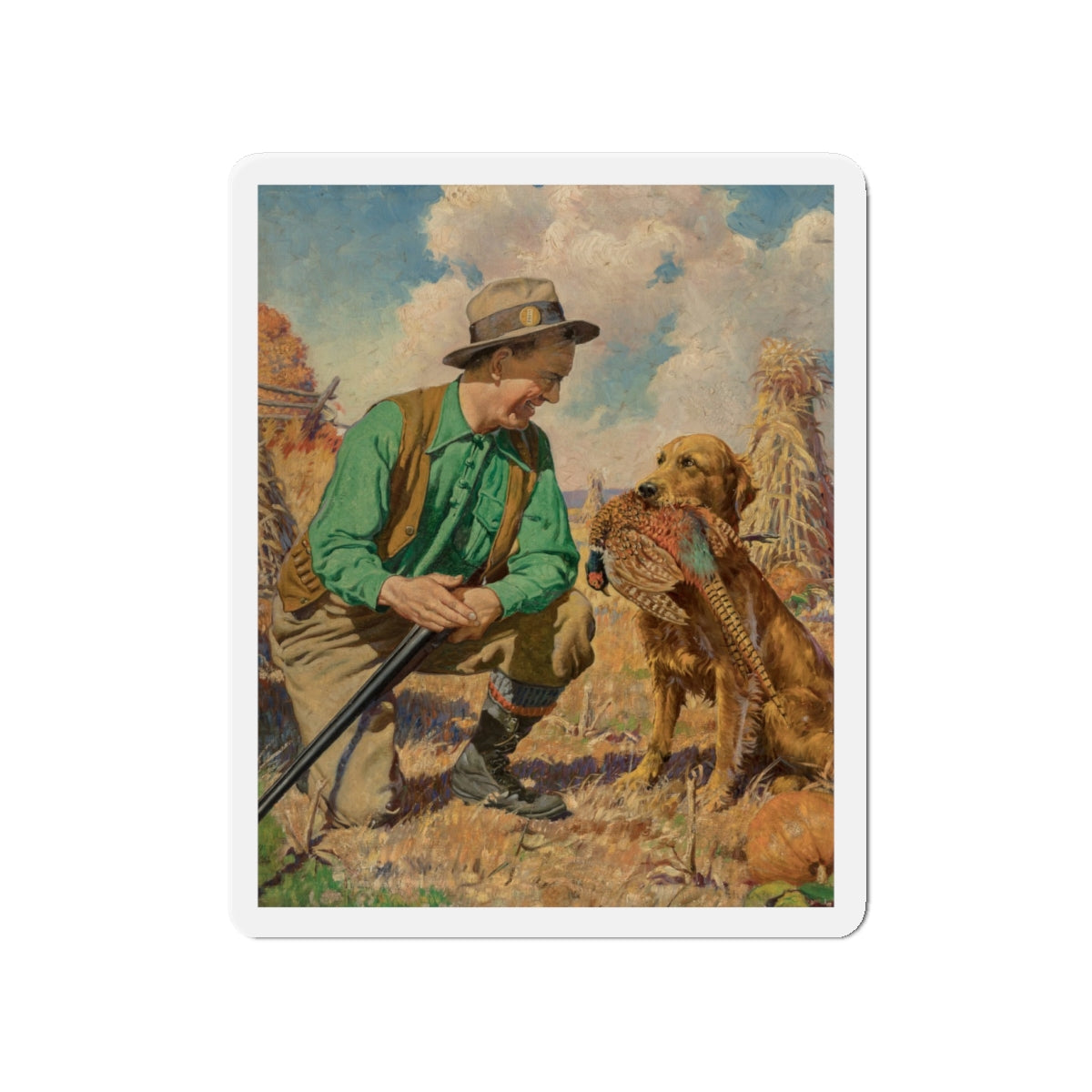 Open Season (Magazine Illustration) Refrigerator Magnet-4" x 4"-The Sticker Space