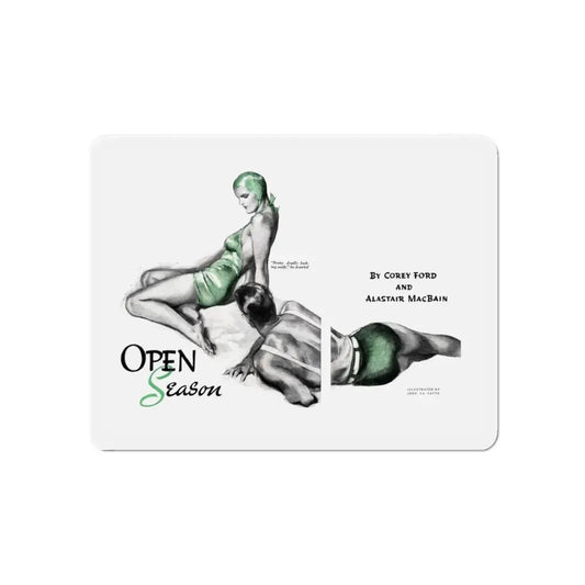 Open Season, The American Magazine, June 1937 (Magazine Illustration) Refrigerator Magnet 6 Inch - The Sticker Space
