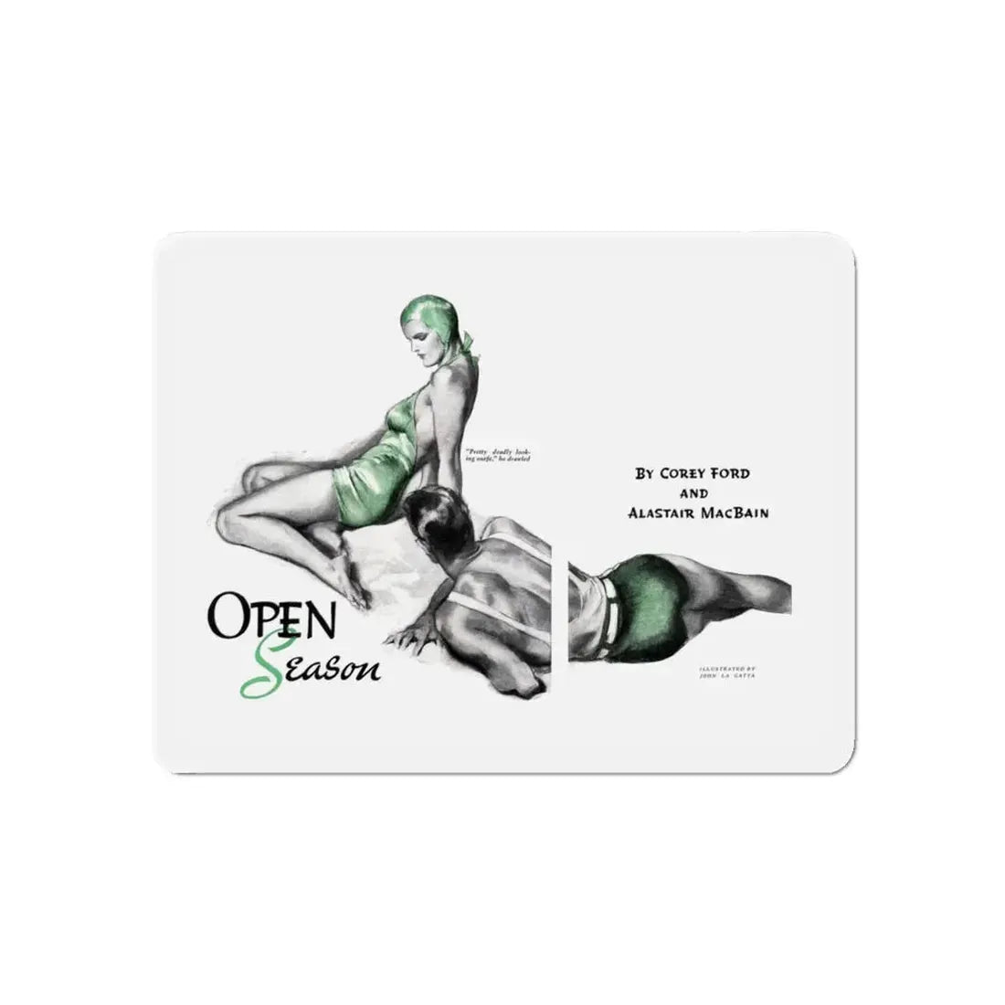 Open Season, The American Magazine, June 1937 (Magazine Illustration) Refrigerator Magnet - The Sticker Space