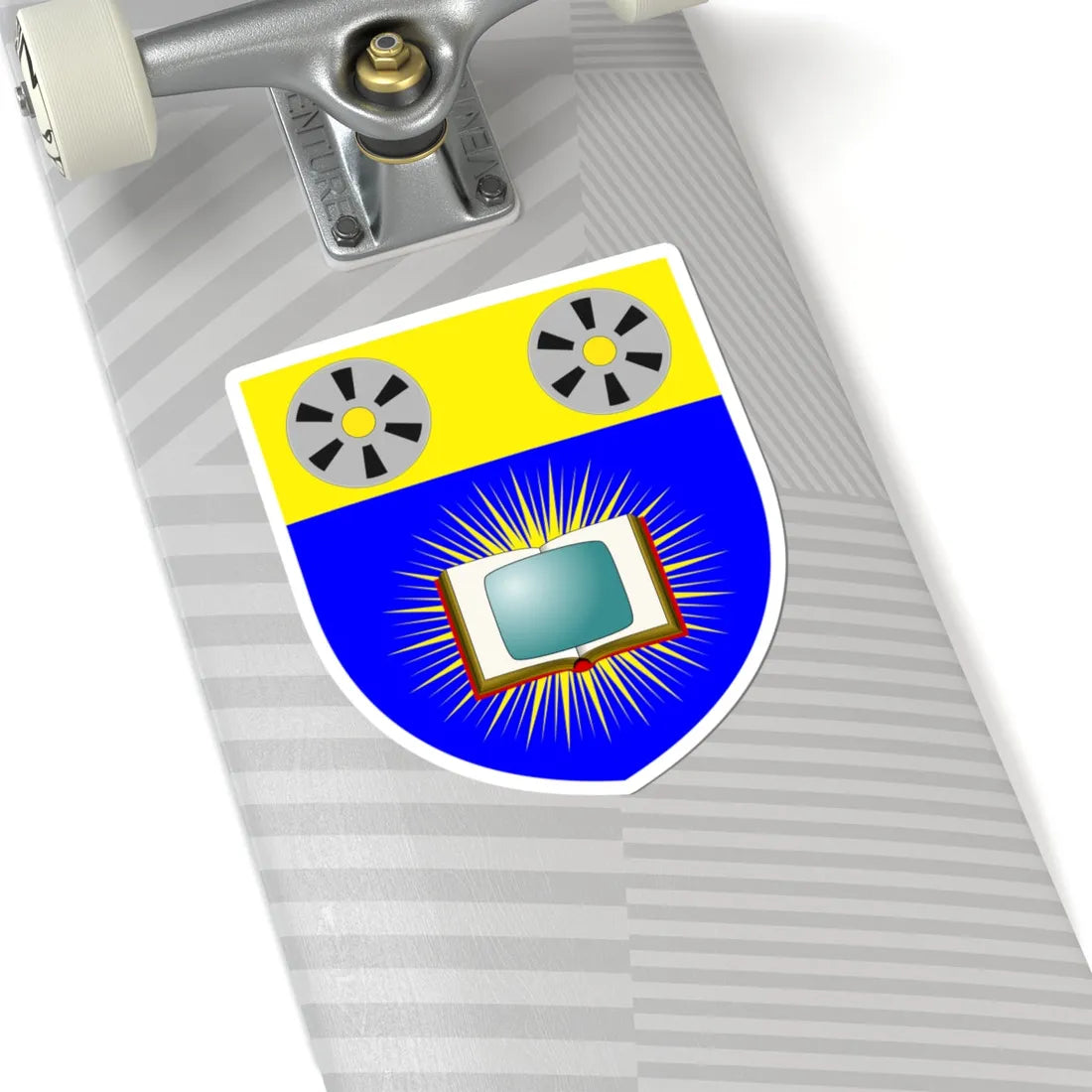 Open University arms (United Kingdom) (Coat of Arms) STICKER Vinyl Kiss-Cut Decal - The Sticker Space