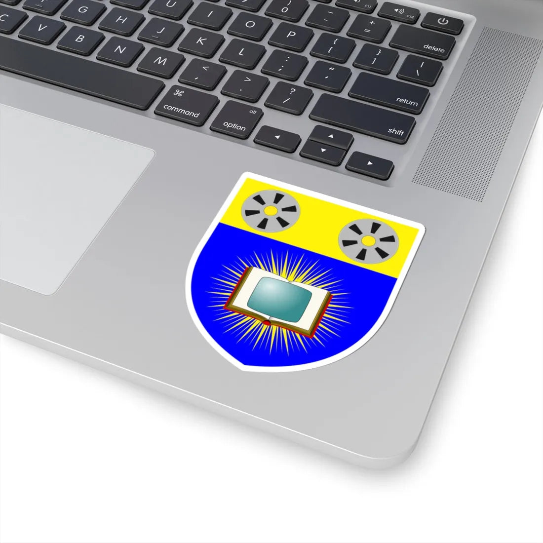 Open University arms (United Kingdom) (Coat of Arms) STICKER Vinyl Kiss-Cut Decal - The Sticker Space