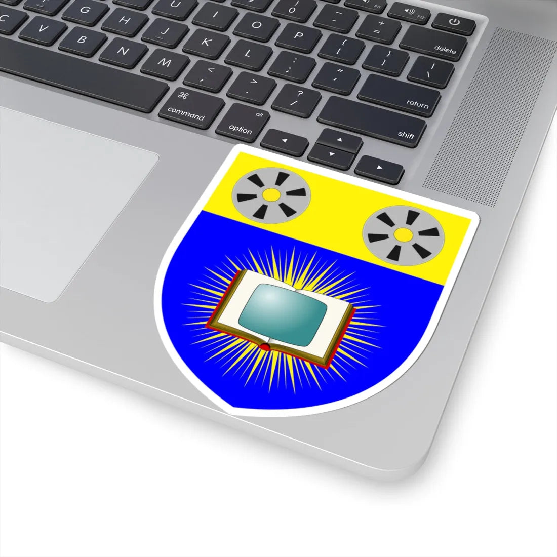 Open University arms (United Kingdom) (Coat of Arms) STICKER Vinyl Kiss-Cut Decal - The Sticker Space