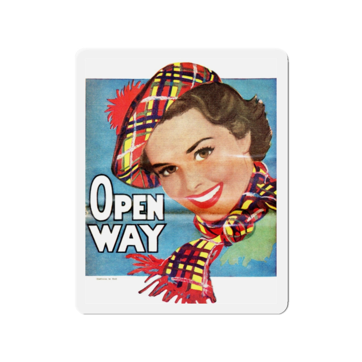 Open Way, Star Weekly Novel, July 26, 1952 (Magazine Illustration) Refrigerator Magnet-2" x 2"-The Sticker Space