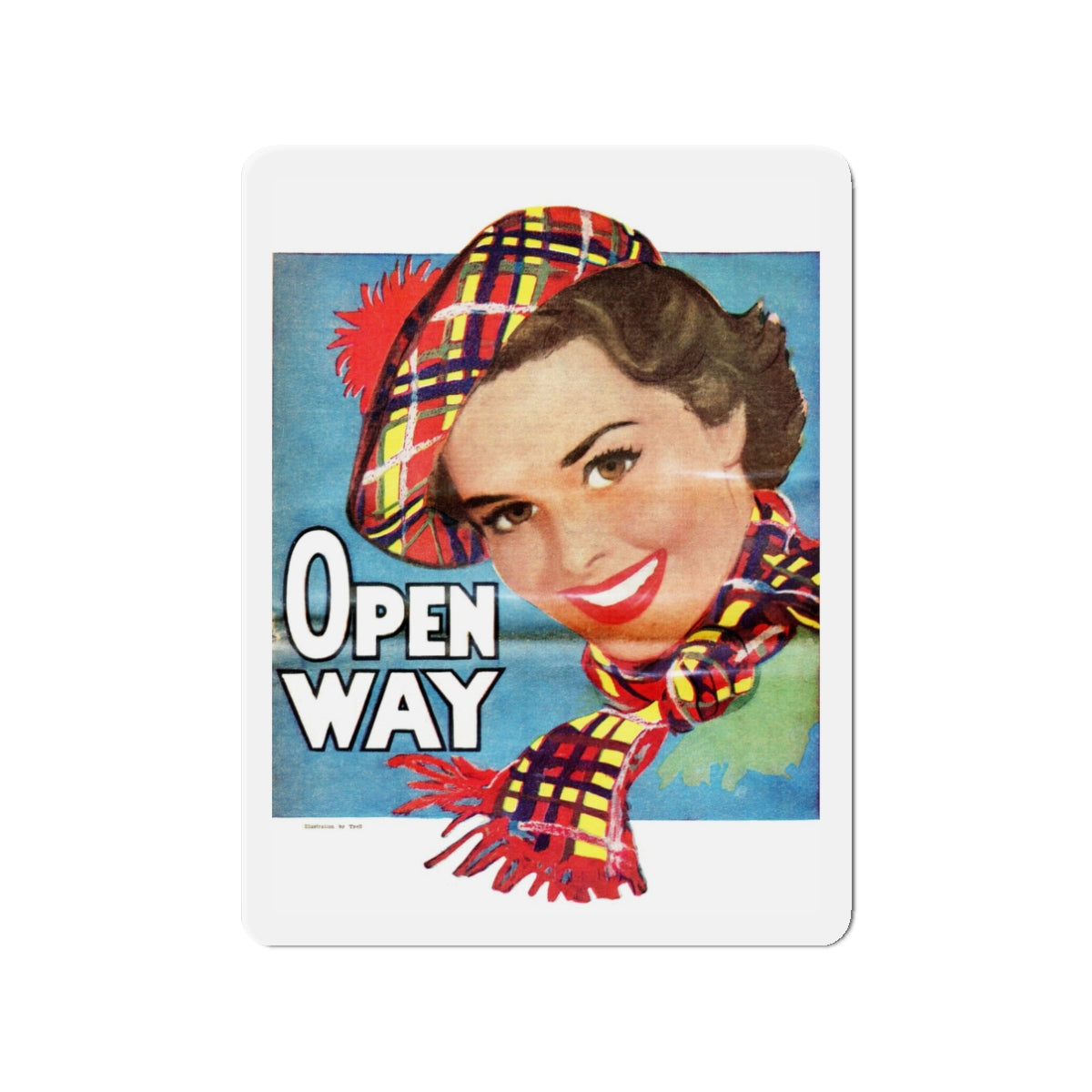 Open Way, Star Weekly Novel, July 26, 1952 (Magazine Illustration) Refrigerator Magnet-3" x 3"-The Sticker Space