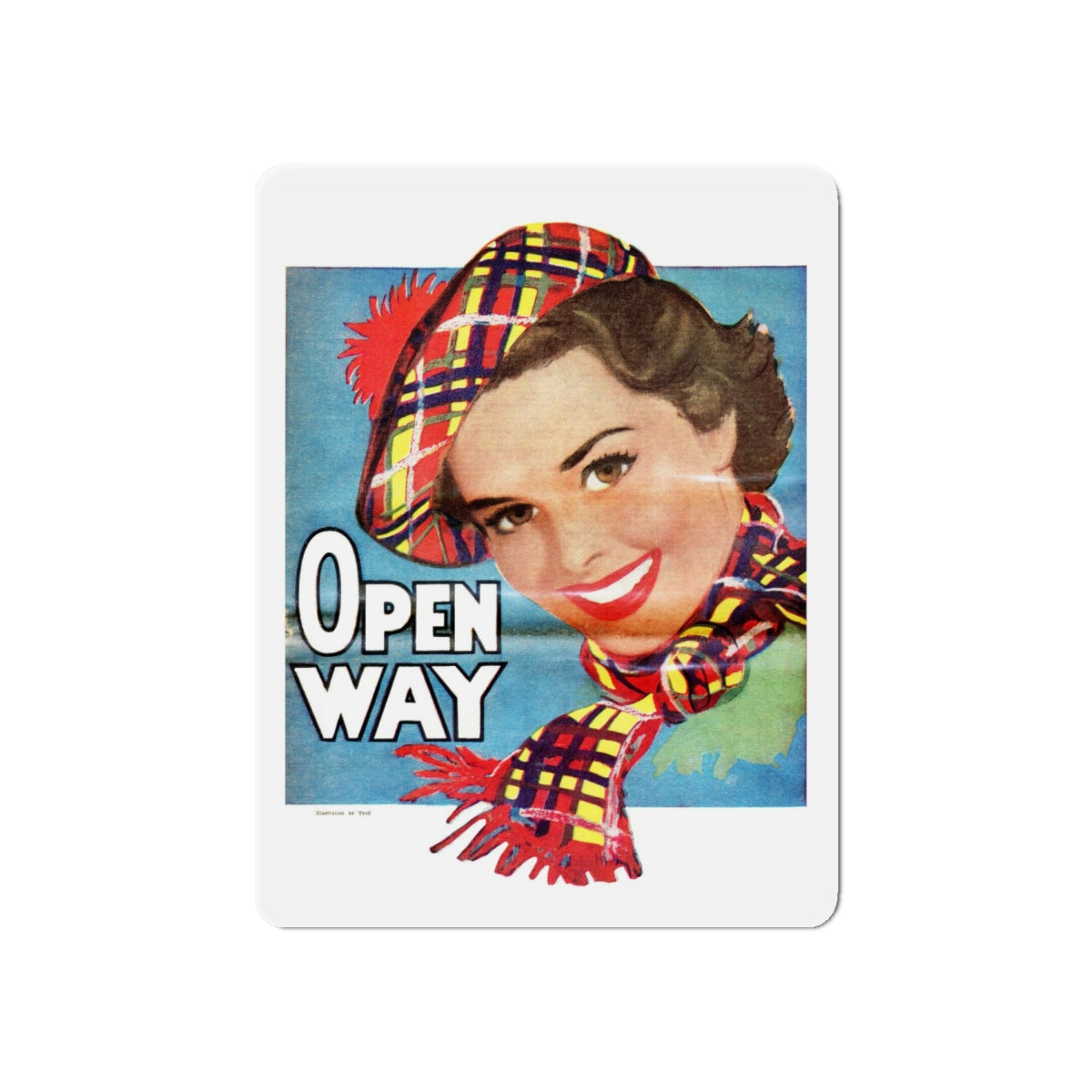 Open Way, Star Weekly Novel, July 26, 1952 (Magazine Illustration) Refrigerator Magnet-6 × 6"-The Sticker Space