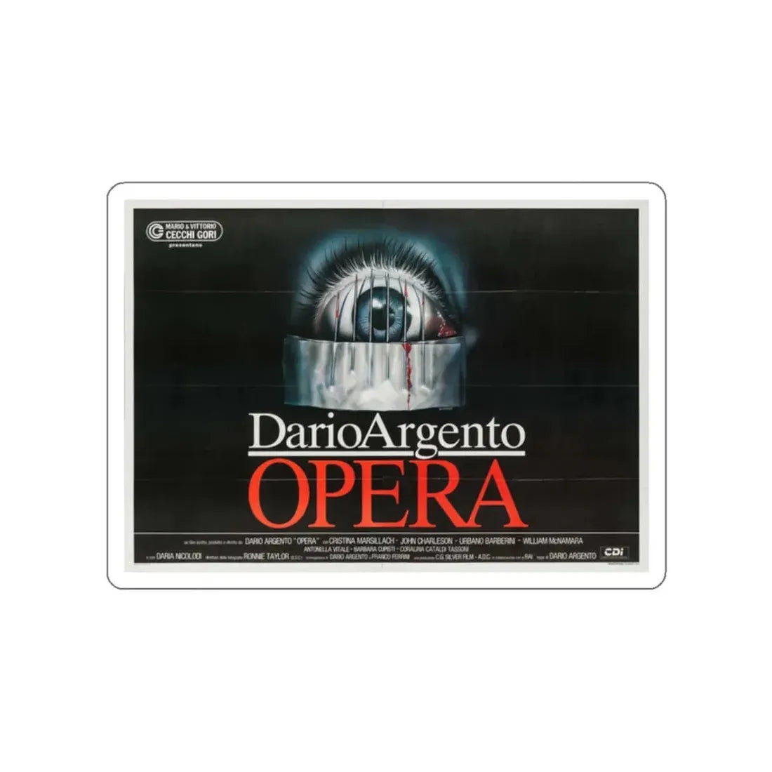 OPERA (2) 1987 Movie Poster STICKER Vinyl Die-Cut Decal 2 Inch - The Sticker Space