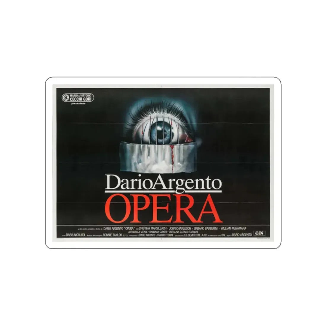 OPERA (2) 1987 Movie Poster STICKER Vinyl Die-Cut Decal - The Sticker Space