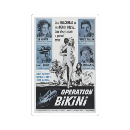 OPERATION BIKINI 1963 Movie Poster - STICKER Vinyl Kiss-Cut Decal 2 Inch White - The Sticker Space