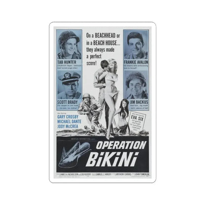 OPERATION BIKINI 1963 Movie Poster - STICKER Vinyl Kiss-Cut Decal 6 Inch White - The Sticker Space