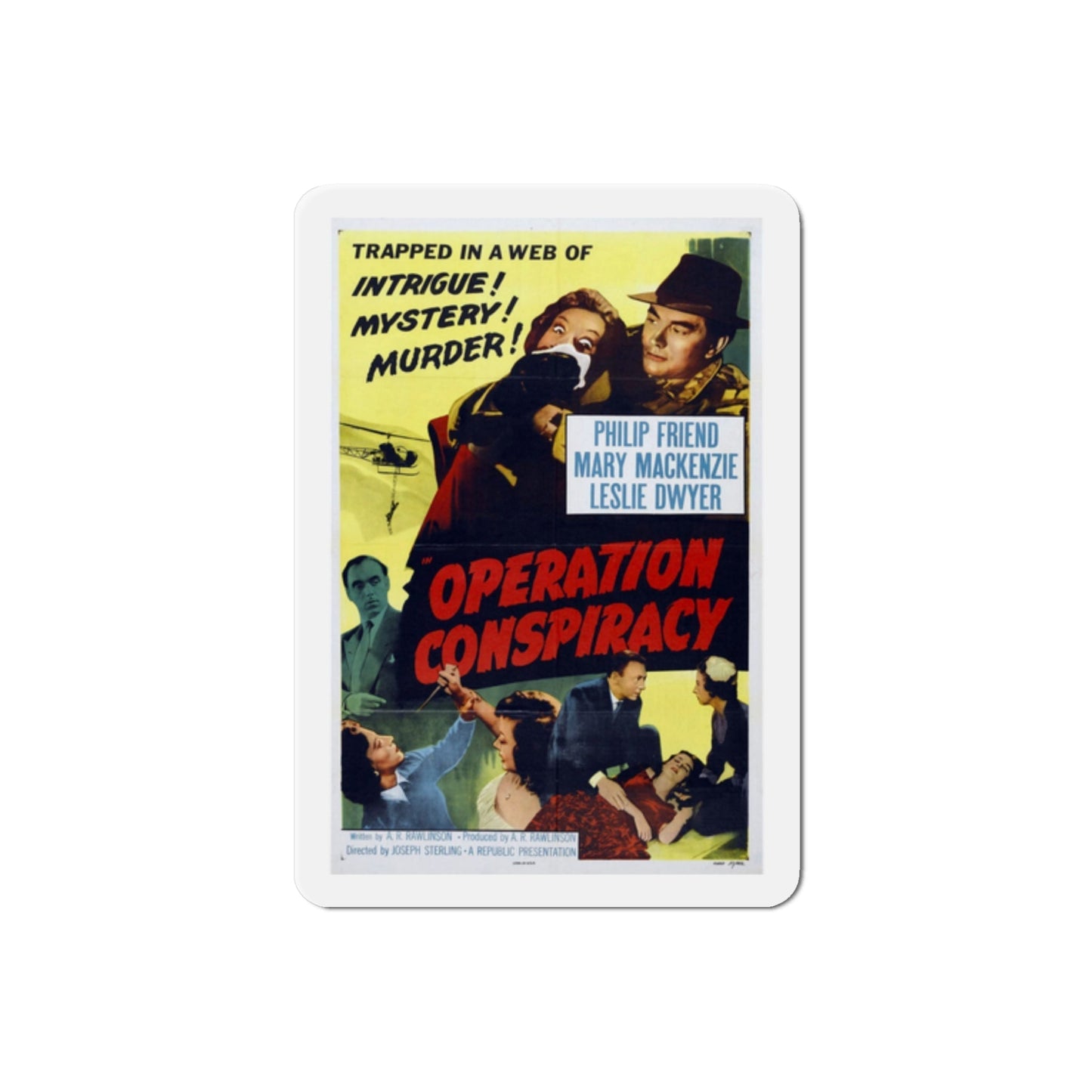 Operation Conspiracy aka Cloak Without Dagger 1956 Movie Poster Die-Cut Magnet-2 Inch-The Sticker Space