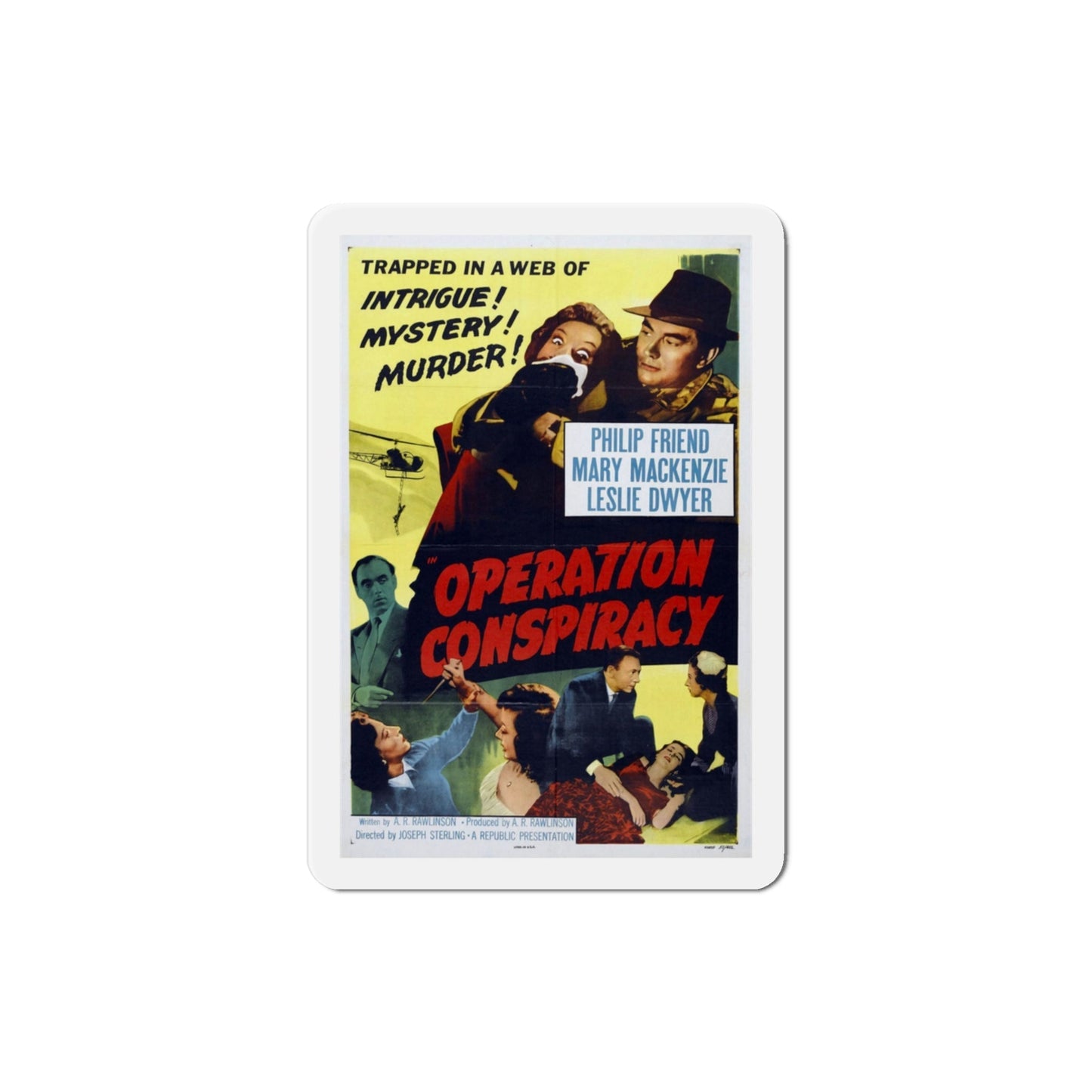 Operation Conspiracy aka Cloak Without Dagger 1956 Movie Poster Die-Cut Magnet-3 Inch-The Sticker Space