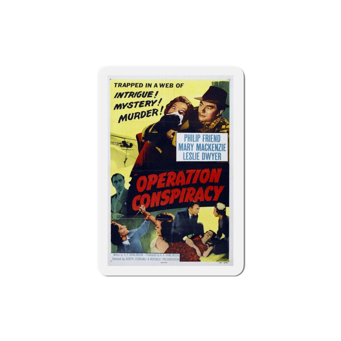 Operation Conspiracy aka Cloak Without Dagger 1956 Movie Poster Die-Cut Magnet-4 Inch-The Sticker Space