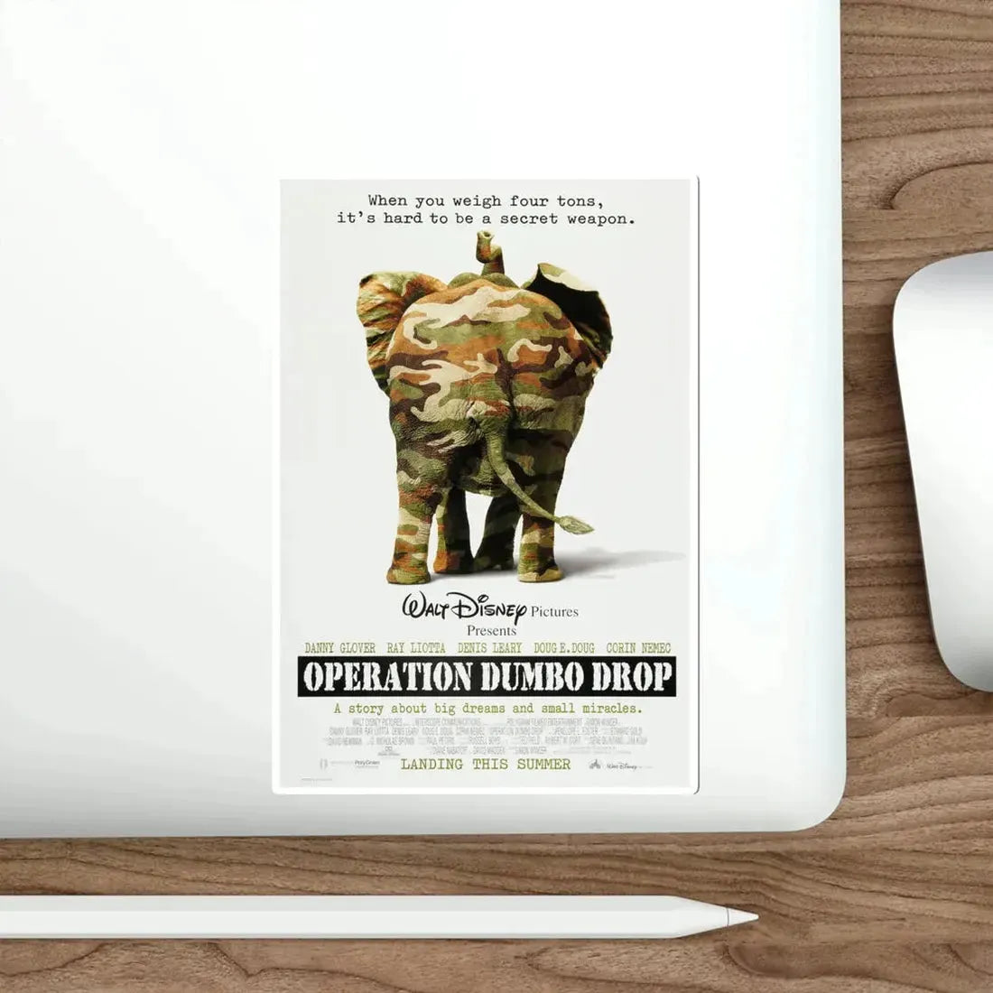 Operation Dumbo Drop 1995 Movie Poster STICKER Vinyl Die-Cut Decal - The Sticker Space