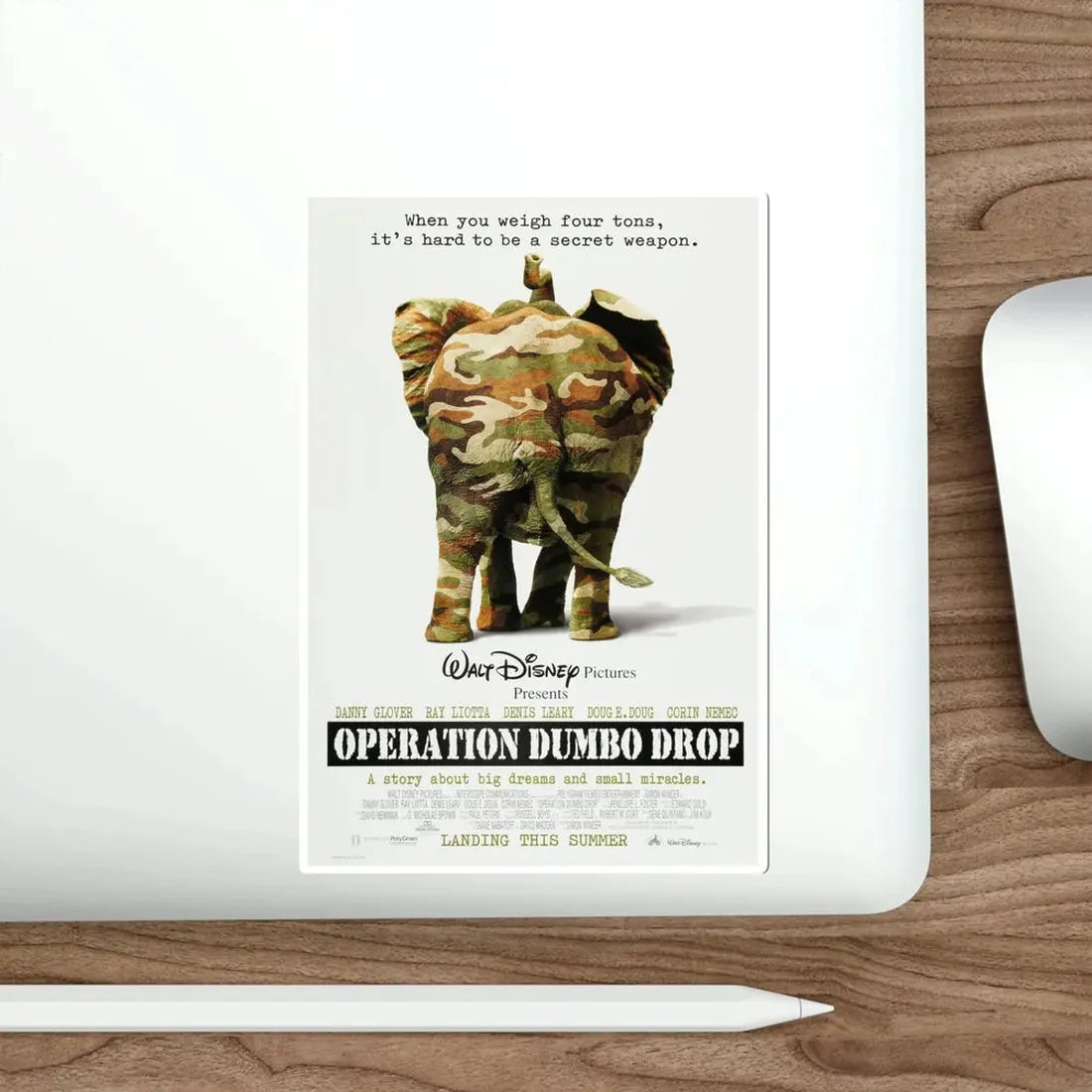 Operation Dumbo Drop 1995 Movie Poster STICKER Vinyl Die-Cut Decal - The Sticker Space