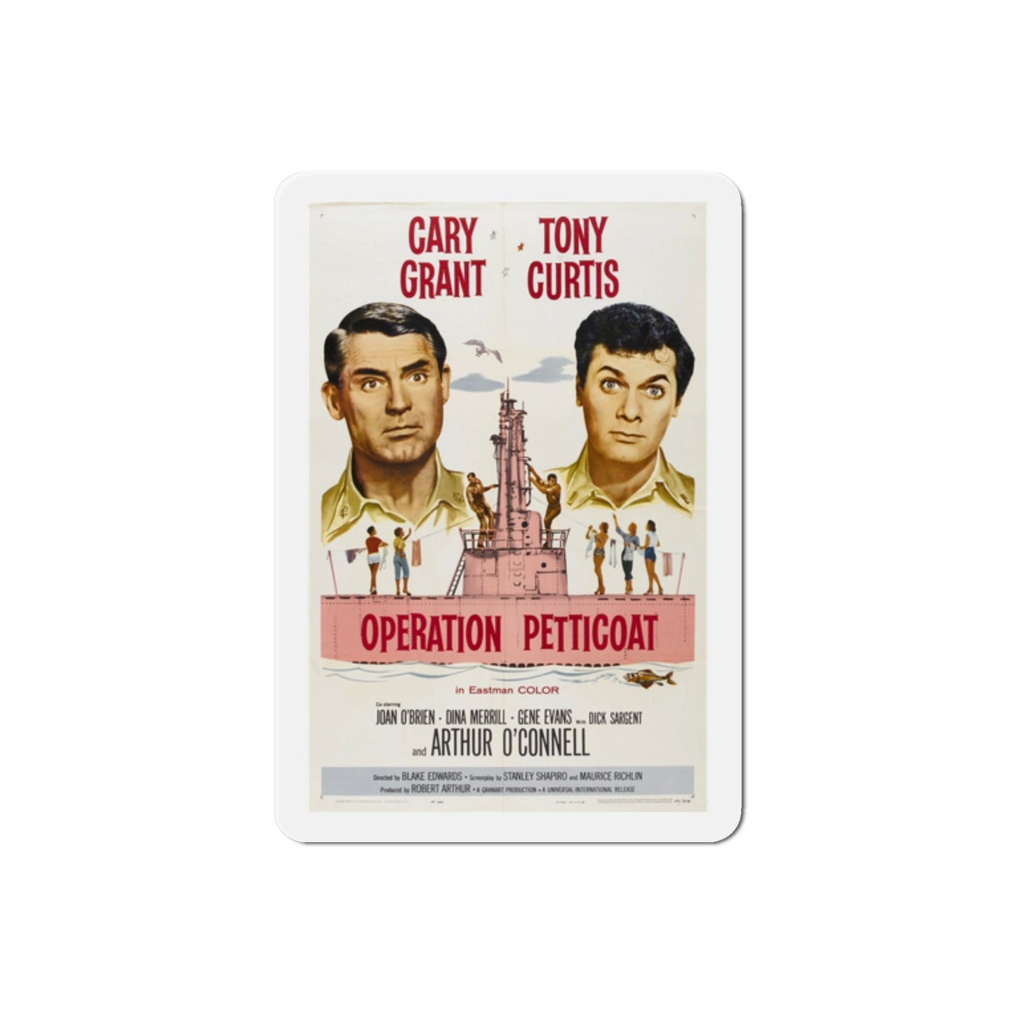 Operation Petticoat 1959 Movie Poster Die-Cut Magnet-2 Inch-The Sticker Space