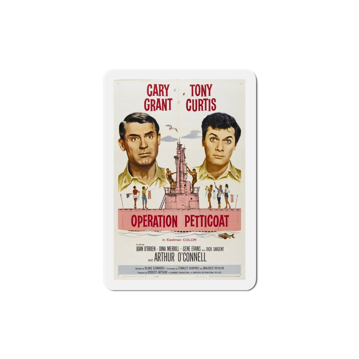 Operation Petticoat 1959 Movie Poster Die-Cut Magnet-4 Inch-The Sticker Space