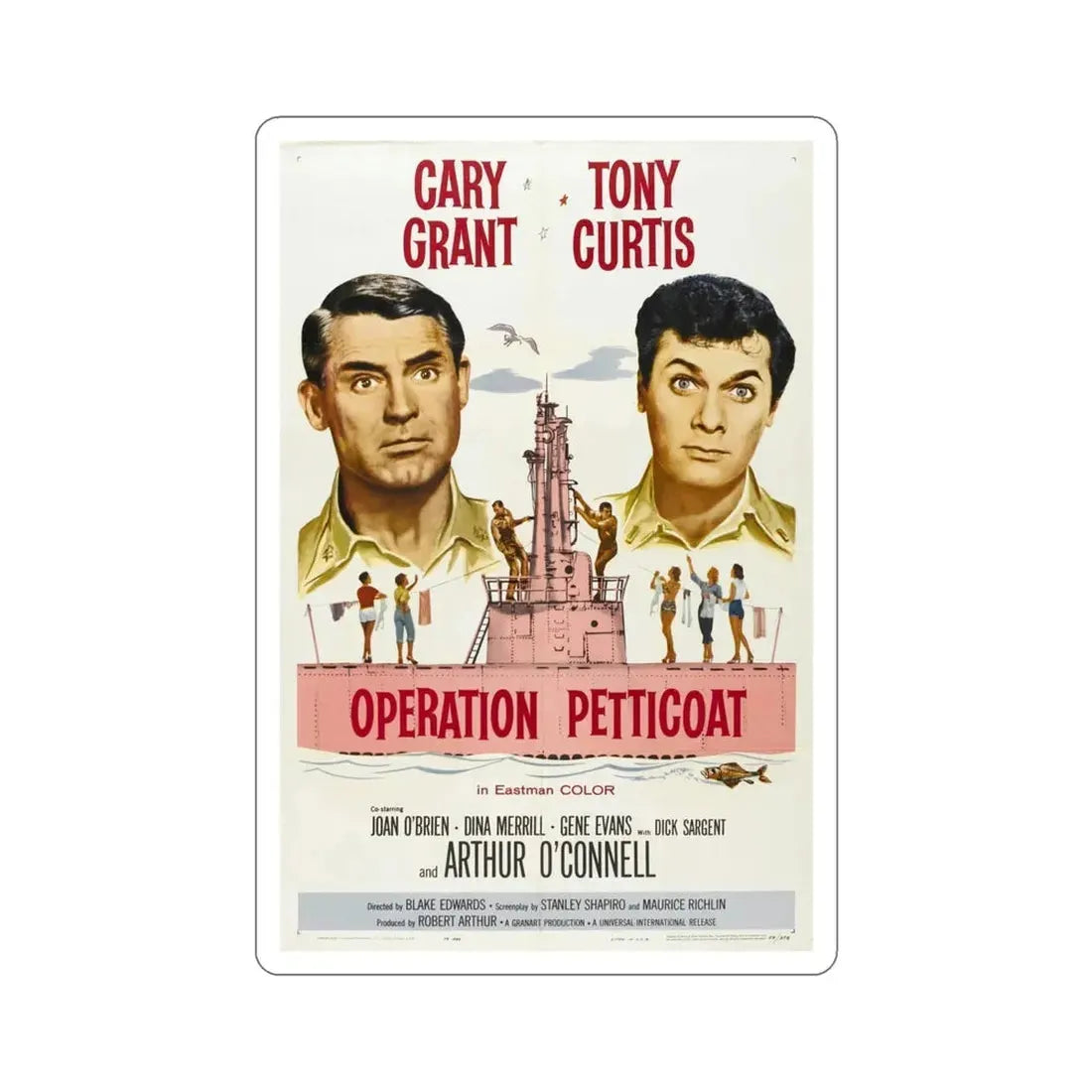 Operation Petticoat 1959 Movie Poster STICKER Vinyl Die-Cut Decal - The Sticker Space