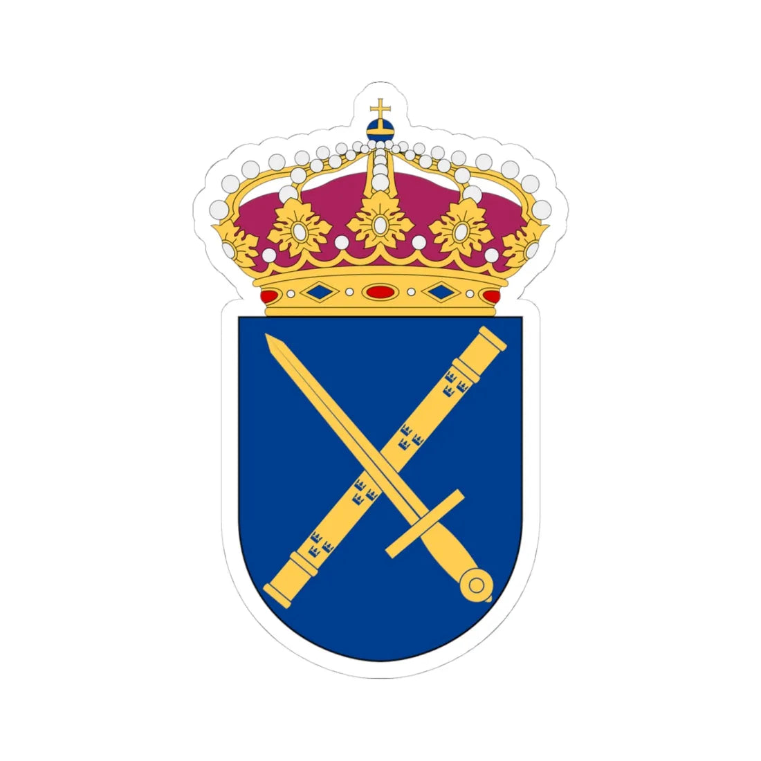 Operativa insatsledningen vapen (Sweden) (Coat of Arms) STICKER Vinyl Kiss-Cut Decal 4 Inch White - The Sticker Space