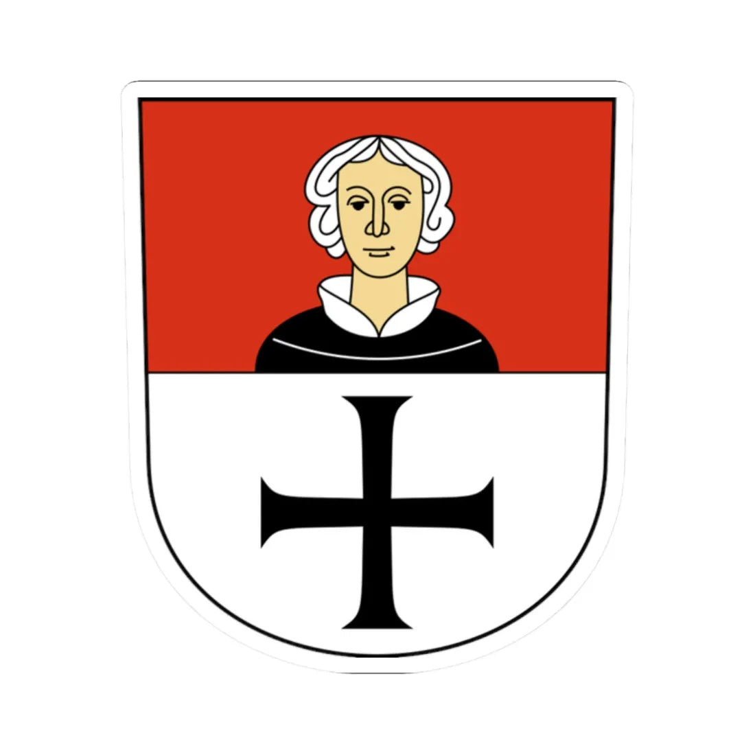 Opfikon-blazon (Switzerland) (Coat of Arms) STICKER Vinyl Kiss-Cut Decal 2 Inch White - The Sticker Space