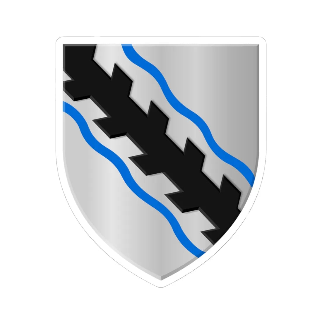 Opglabbeek wapen2 (Belgium) (Coat of Arms) STICKER Vinyl Kiss-Cut Decal 4 Inch White - The Sticker Space