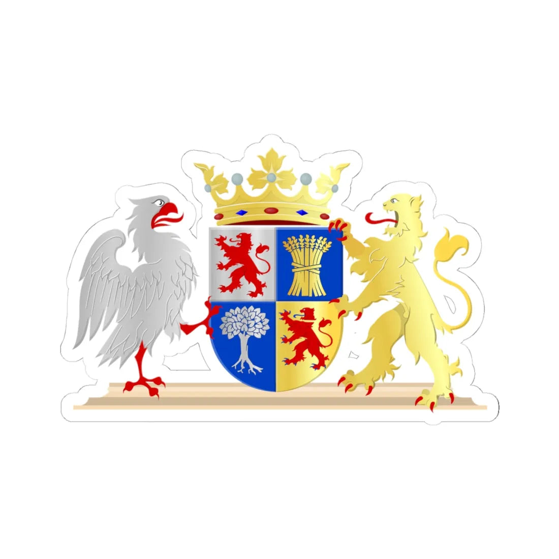 Opmeer wapen HRvA (Netherlands) (Coat of Arms) STICKER Vinyl Kiss-Cut Decal 4 Inch White - The Sticker Space