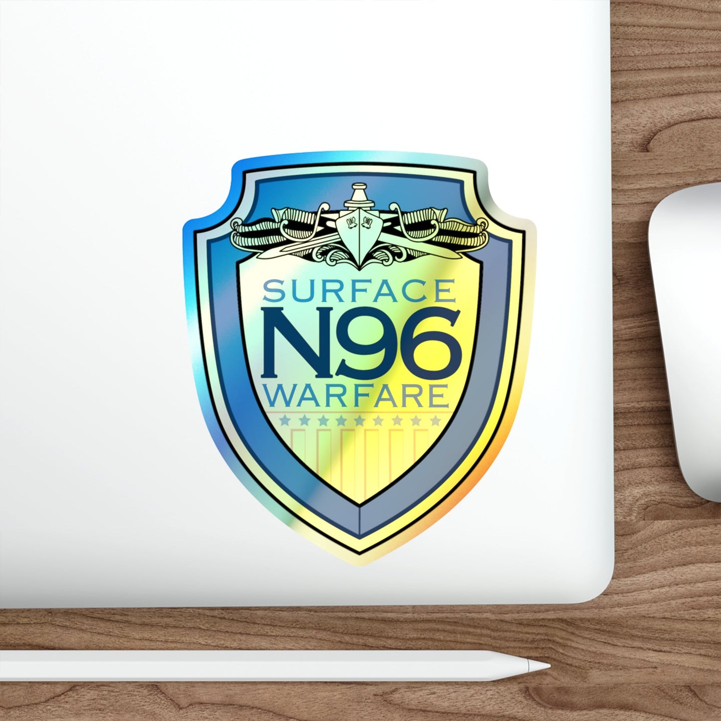 OPNAV N96 Surface Warfare N96 (U.S. Navy) Holographic STICKER Die-Cut Vinyl Decal-The Sticker Space