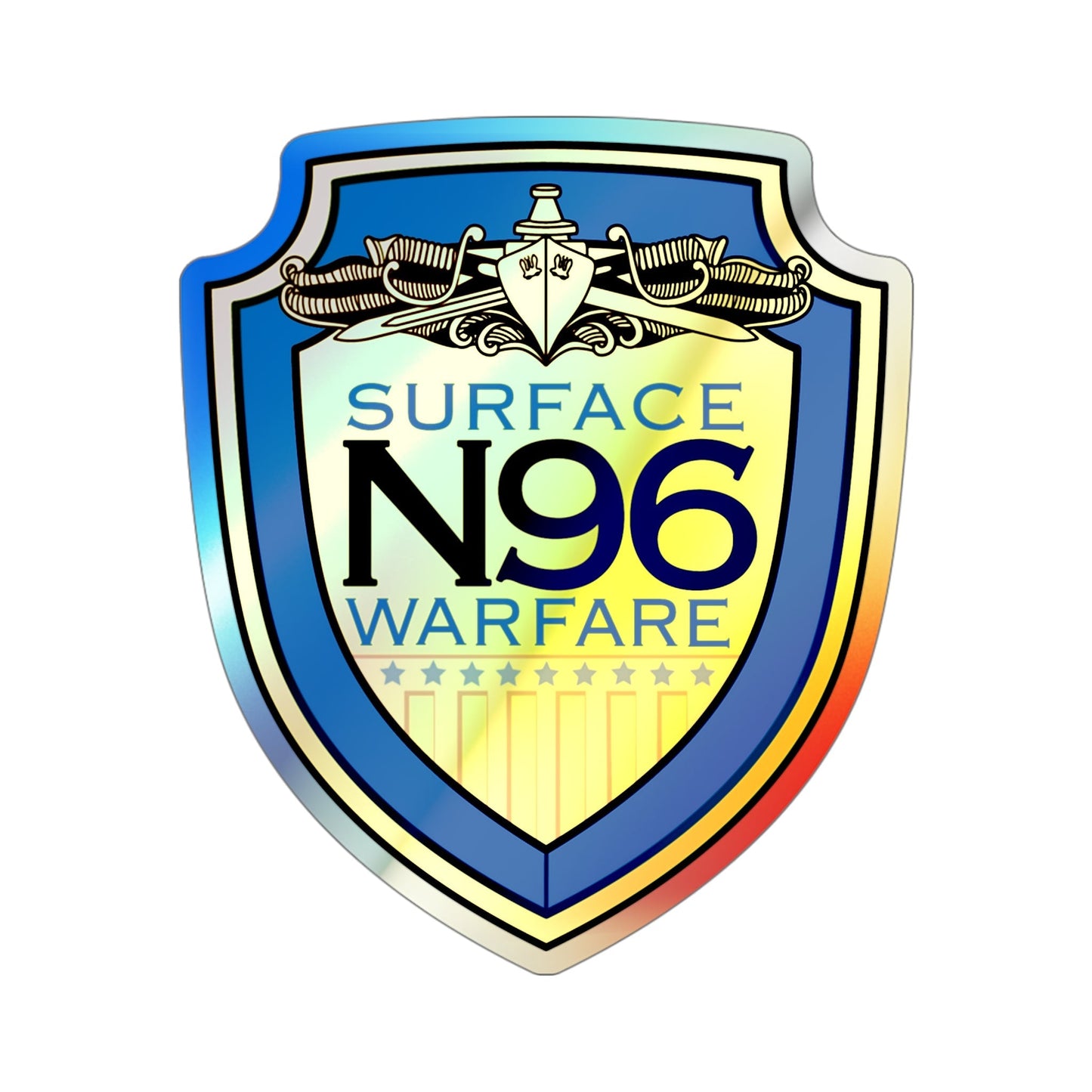 OPNAV N96 Surface Warfare N96 (U.S. Navy) Holographic STICKER Die-Cut Vinyl Decal-5 Inch-The Sticker Space