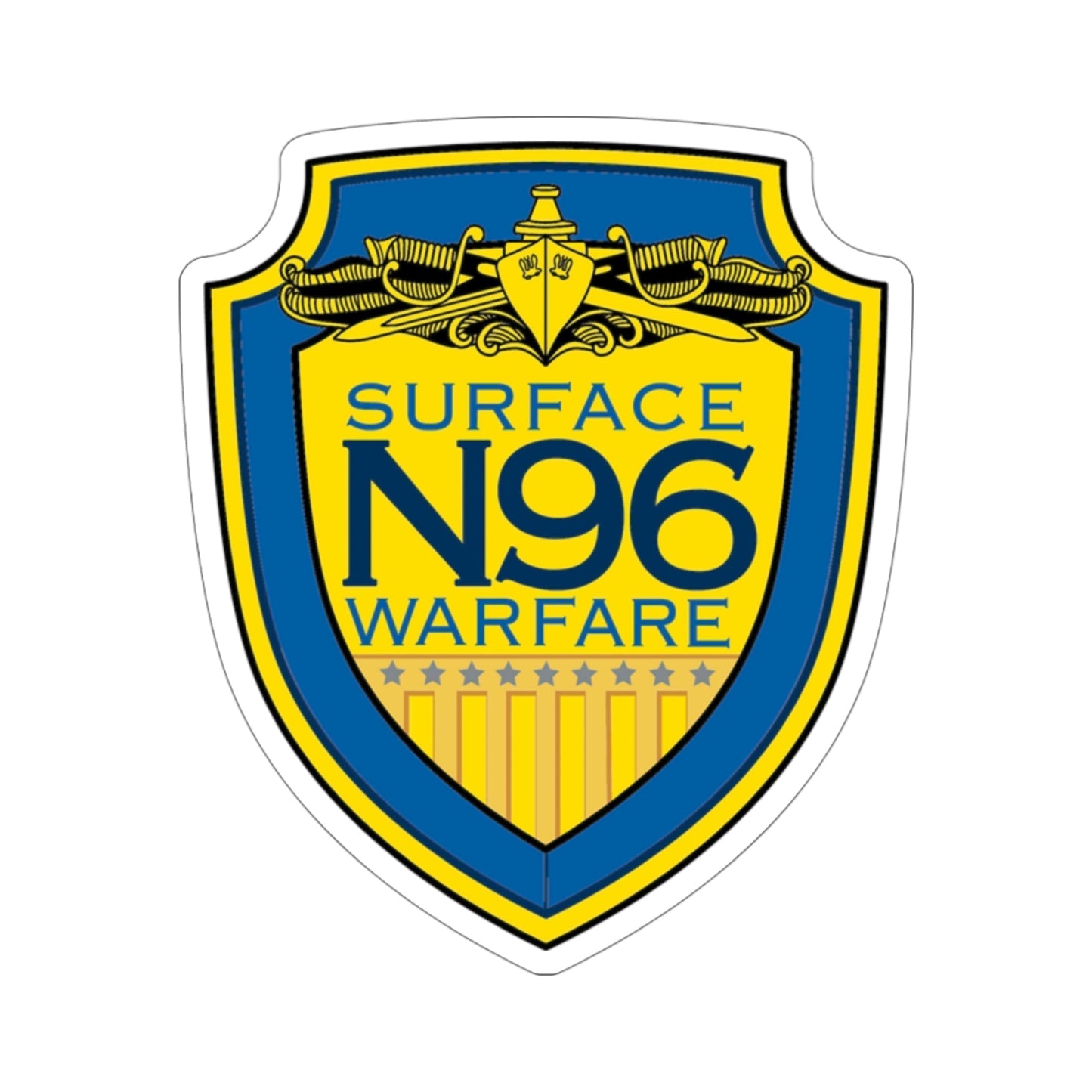 OPNAV N96 Surface Warfare N96 (U.S. Navy) STICKER Vinyl Die-Cut Decal-4 Inch-The Sticker Space