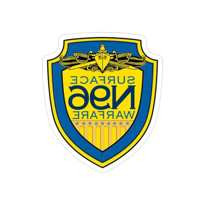 OPNAV N96 Surface Warfare N96 (U.S. Navy) REVERSE PRINT Transparent Die-Cut STICKER 2 Inch Die-Cut Transparent - The Sticker Space