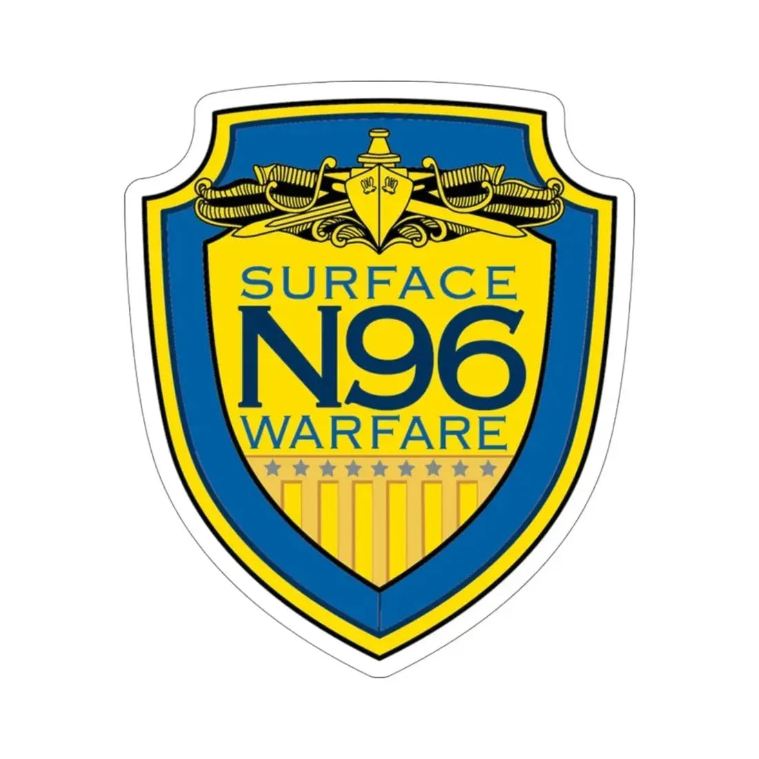 OPNAV N96 Surface Warfare N96 (U.S. Navy) STICKER Vinyl Die-Cut Decal 4 Inch - The Sticker Space