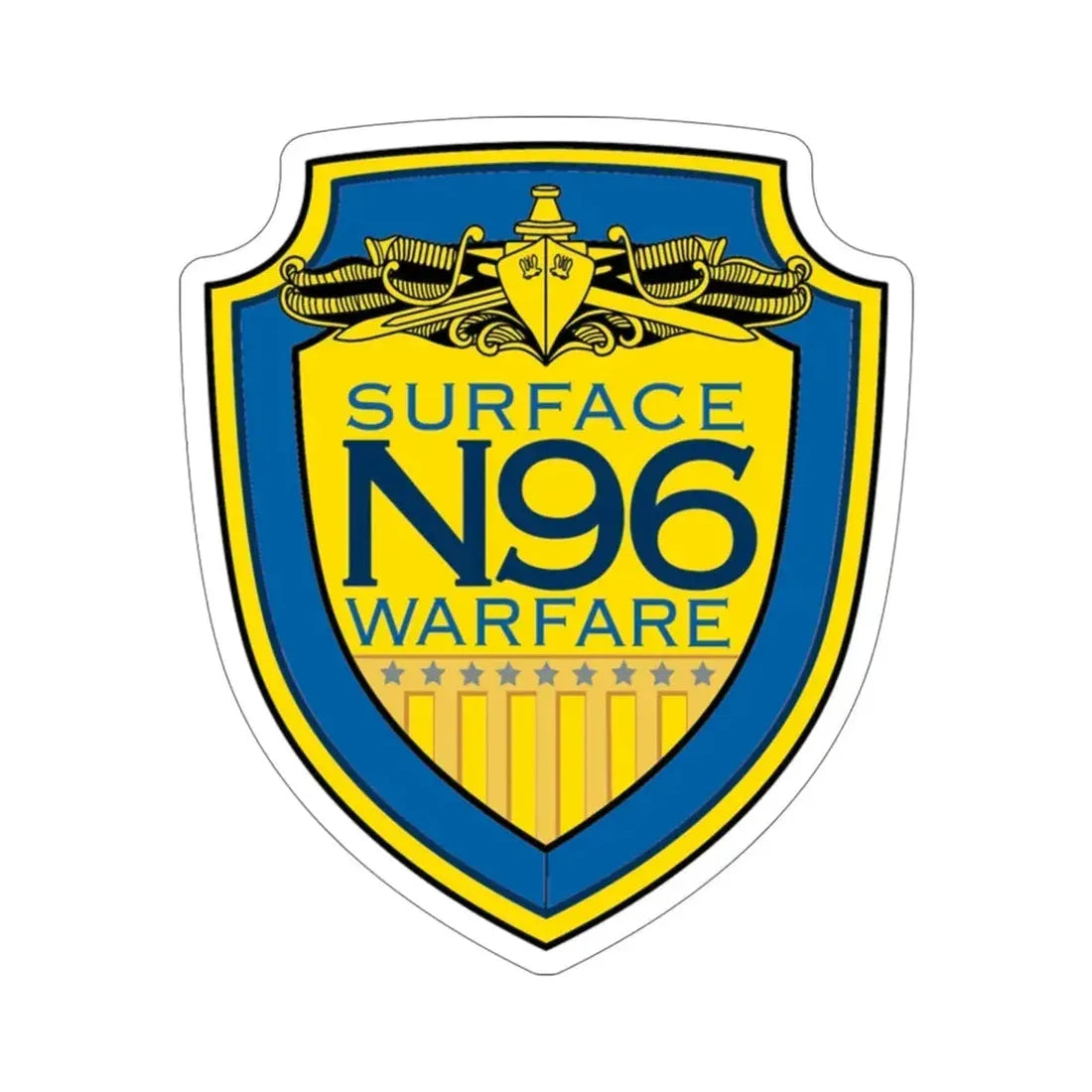 OPNAV N96 Surface Warfare N96 (U.S. Navy) STICKER Vinyl Die-Cut Decal 6 Inch - The Sticker Space