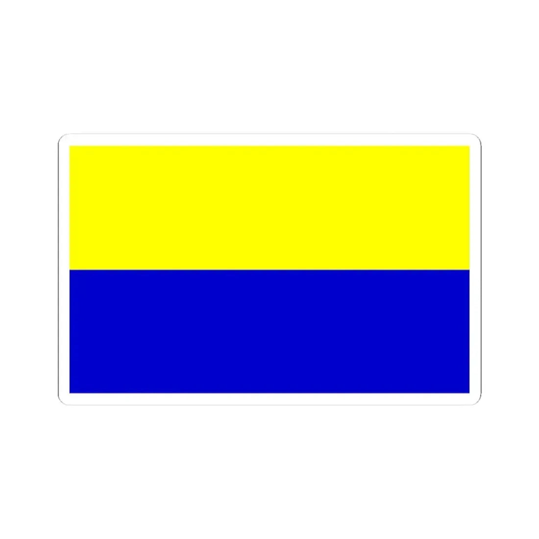 Opole flaga (Poland) STICKER Vinyl Kiss-Cut Decal 4 Inch White - The Sticker Space