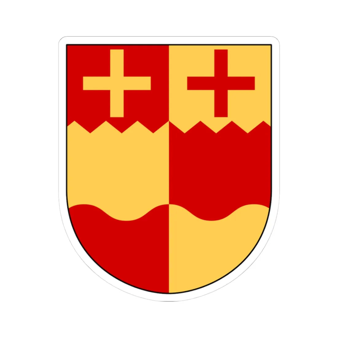 Oppeby församling vapen (Sweden) (Coat of Arms) STICKER Vinyl Kiss-Cut Decal 3 Inch White - The Sticker Space