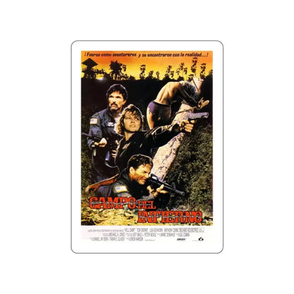 OPPOSING FORCE (HELL CAMP) 1986 Movie Poster STICKER Vinyl Die-Cut Decal 5 Inch - The Sticker Space