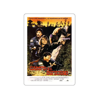 OPPOSING FORCE (HELL CAMP) 1986 Movie Poster STICKER Vinyl Die-Cut Decal - The Sticker Space