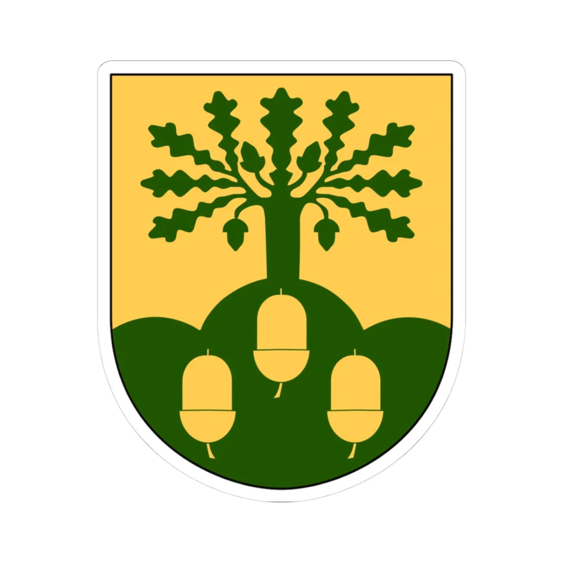 Oppunda vapen (Sweden) (Coat of Arms) STICKER Vinyl Kiss-Cut Decal 3 Inch White - The Sticker Space