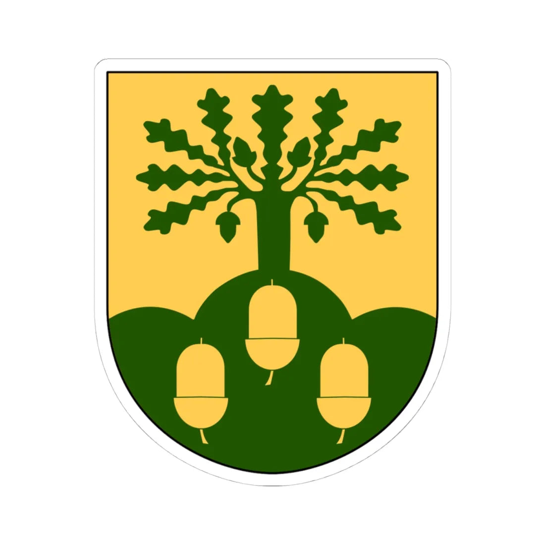 Oppunda vapen (Sweden) (Coat of Arms) STICKER Vinyl Kiss-Cut Decal 4 Inch White - The Sticker Space