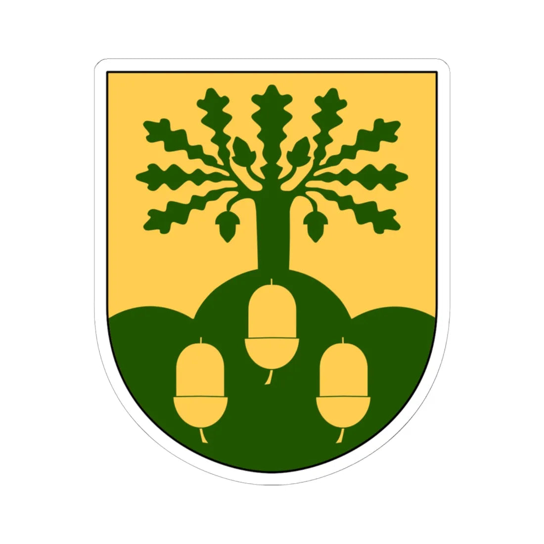 Oppunda vapen (Sweden) (Coat of Arms) STICKER Vinyl Kiss-Cut Decal 6 Inch White - The Sticker Space