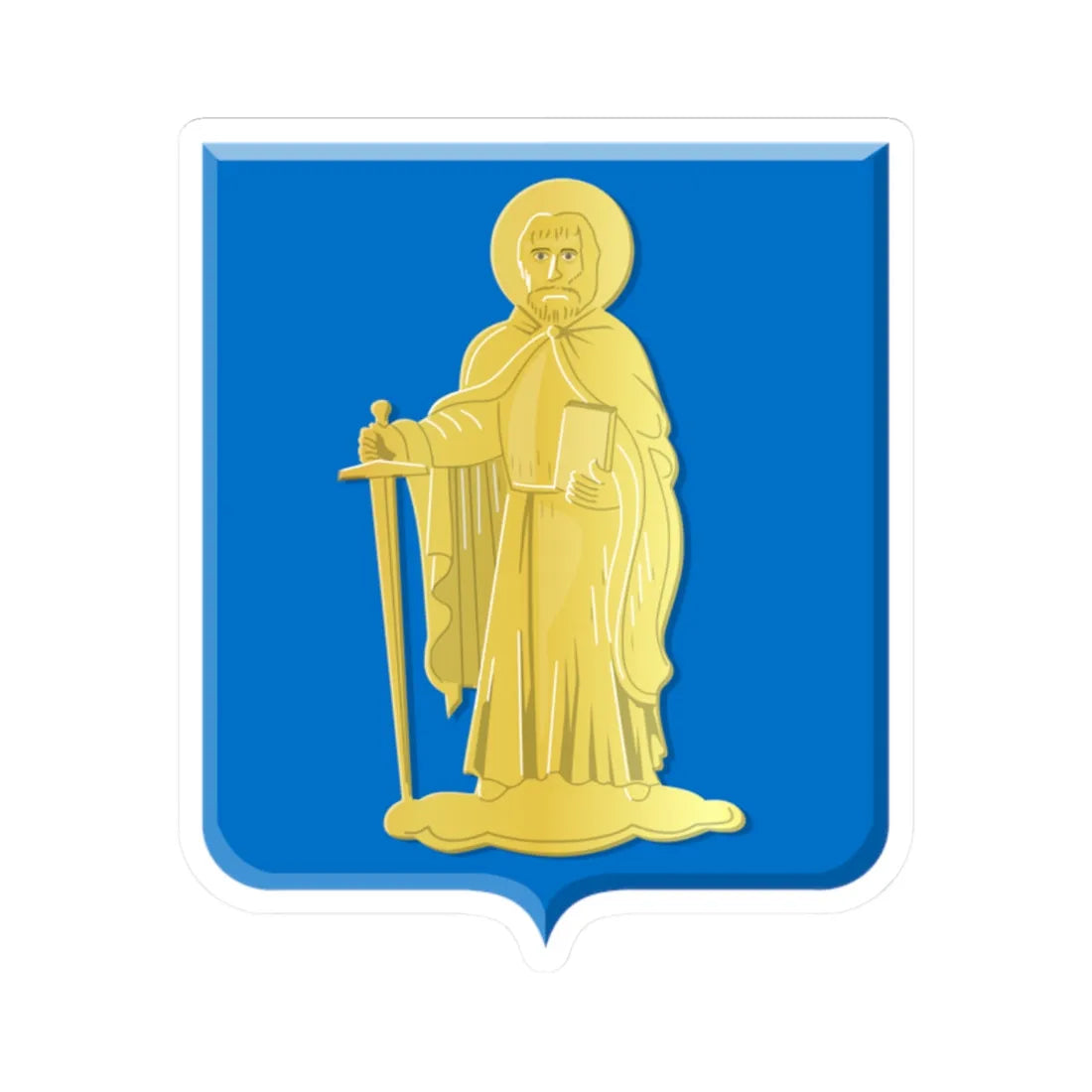 Opwijk wapen (Belgium) (Coat of Arms) STICKER Vinyl Kiss-Cut Decal 2 Inch White - The Sticker Space