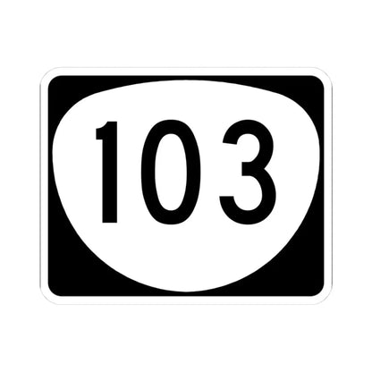 OR 103 (Oregon) (Road Sign) STICKER Vinyl Kiss-Cut Decal 3 Inch White - The Sticker Space