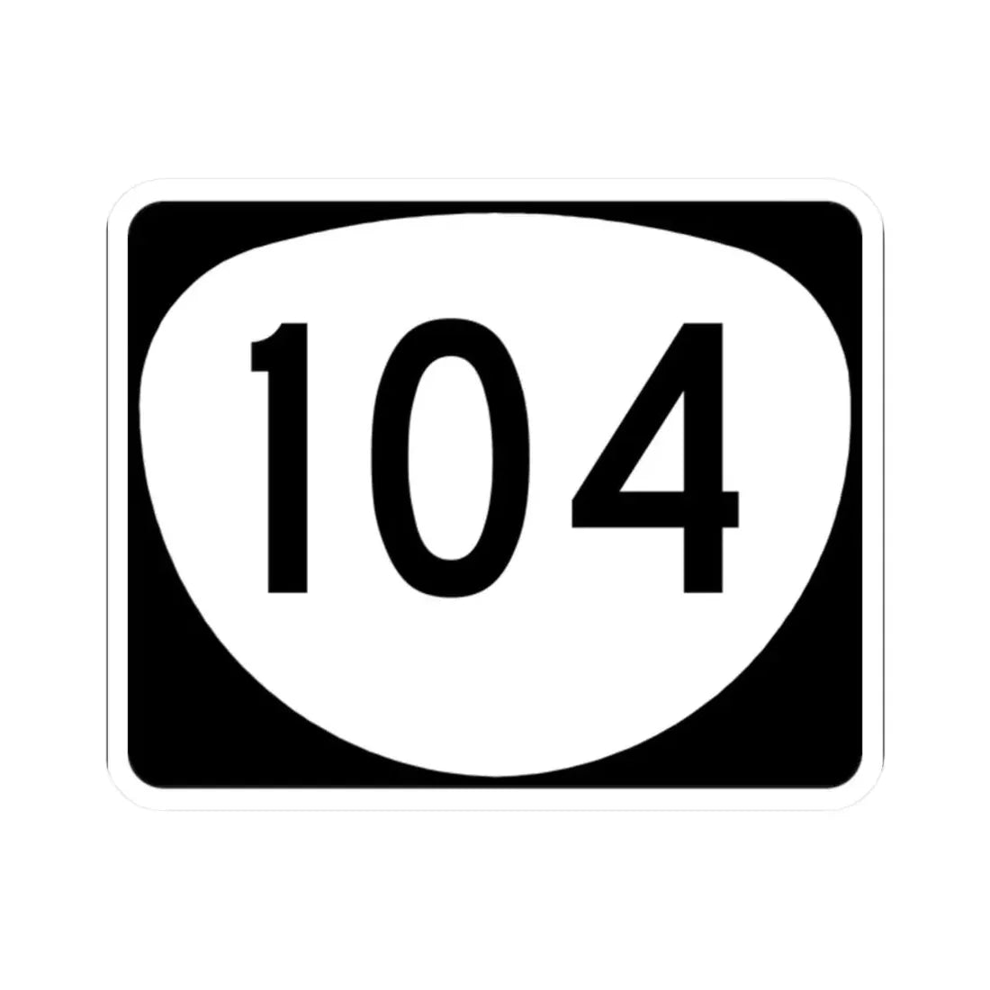 OR 104 (Oregon) (Road Sign) STICKER Vinyl Kiss-Cut Decal 2 Inch White - The Sticker Space